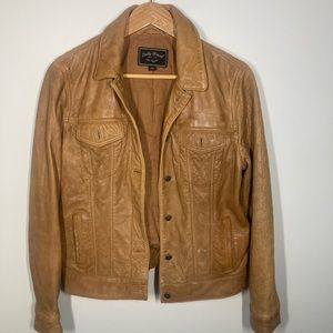 LUCKY BRAND BROWN LEATHER JACKET